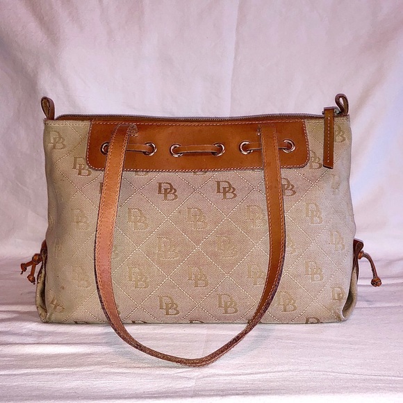 Dooney & Bourke Signature Tulip Tassel Canvas Tote - Picture 2 of 8